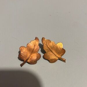 Vintage Gold Leaf Earrings